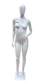 Manequim em fibra feminino toque aveludado branco