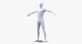 Manequim masculino importado de fibra braos e pernas abertos