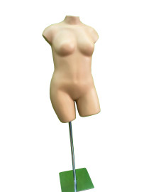 Busto feminino GG bege com pedestal