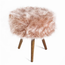Puff Felpudo De Pelcia - pink 3 ps palito