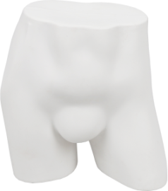 Expositor busto masculino branco pl�stico pernas curtas