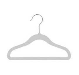Cabide de veludo infantil branco
