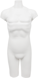 Expositor masculino pernas curtas sem bra�o pl�stico branco