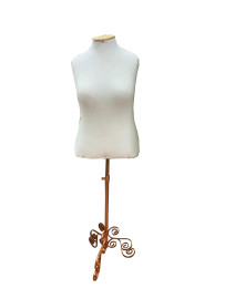 Busto branco feminino pedestal retro