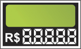 Etiqueta de preo numerada verde com R$