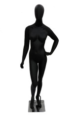 Manequim preto fosco Feminino mo na cintura pernas pose