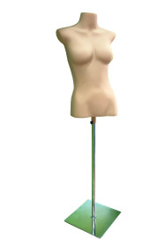 Busto com pedestal com feminino bege