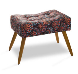 Puff Cama Inbox Aluna Retangular estampado floral