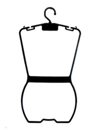 Silhueta Colan expositor de roupa de PVC