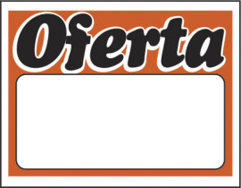Etiqueta de oferta laranja