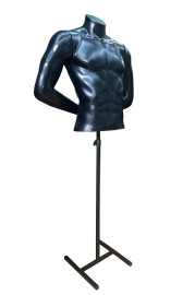 Busto masculino bombado costureiro preto