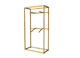 Arara de piso dourada modular instalao