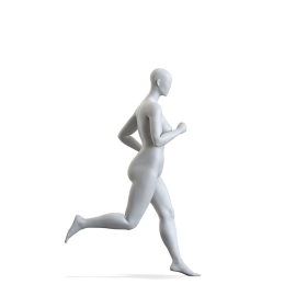 Manequim em fibra feminino atleta corredora