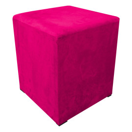 Puff decorativo dado quadrado cor pink