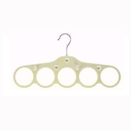 Cabide de veludo para 5 lenos creme