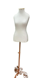 Busto branco com pedestal retro tipo costureiro sem brao