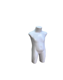 Manequim infantil (beb unissex) meio corpo veste 6 meses a 1 ano na cor branca