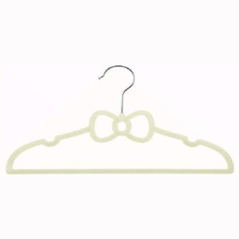 Cabide de veludo infantil lao creme