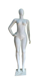 Manequim branco Feminino braos pose mo na cintura