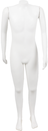 Expositor masculino juvenil pl�stico corpo inteiro sem cabe�a bra�os e pernas retos branco