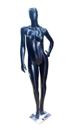 Manequim brilhante fibra feminino preto
