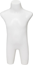 Busto infantil branco em pl�stico sem bra�o perna curtas