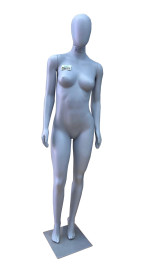  Manequim em fibra feminino toque aveludado cinza