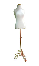 Busto com pedestal com rodzios feminino branco