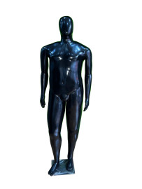 Manequim preto em fibra masculino GG