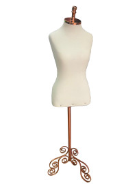 Busto branco com rodzio regulvel feminino