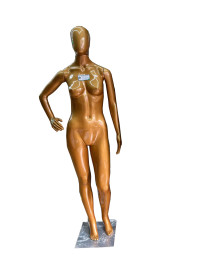 Manequim rose gold Feminino mo na cintura pernas pose