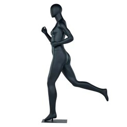  Manequim feminino atltico importado de fibra correndo preto