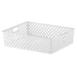 Cesto organizadora rattan branca