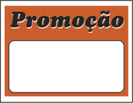 Etiqueta de promoo laranja