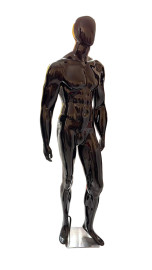 Manequim Masculino De Fibra preto Brao Para Traz