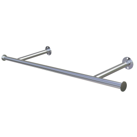 Arara fixa reta premium 1.20 m cromada
