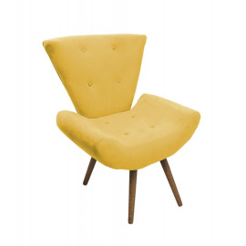 Poltrona Decorativa Especial P�s em Madeira amarelo
