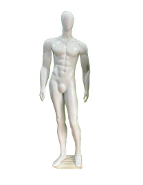 Manequim em fibra masculino bombado branco