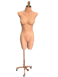 Busto com rodzio regulvel bege feminino