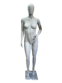 Manequim Feminino Fitness Mo Reta Aveludado branco brao pose