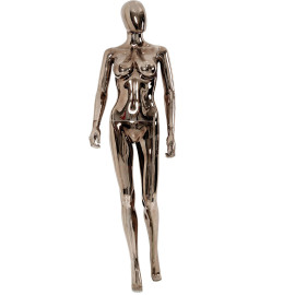 Manequim feminino brilhante braos e pernas retas preto