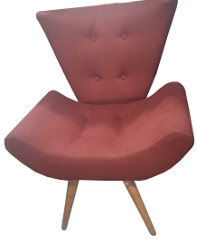  Poltrona Decorativa Especial Ps em Madeira vermelha