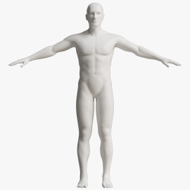 Manequim masculino realista importado 3D ultra brilho bra�os abertos