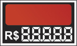 Etiqueta de preo numerada vermelho R$