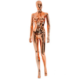 Manequim feminino brilhante braos e pernas retas rose gold