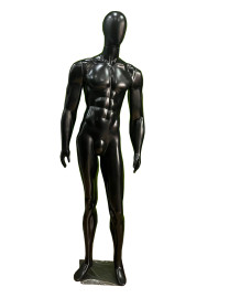 Manequim em fibra masculino bombado preto