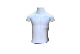 Manequim infantil meio corpo veste 6 meses a 1 ano na cor branco