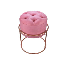 Puff Puff redondo ps metlicos rosa