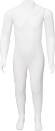 Expositor masculino juvenil pl�stico corpo inteiro com bra�os sem cabe�a branco