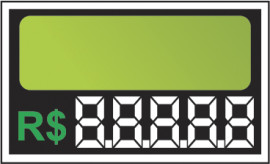 Etiqueta de preo numerada verde com R$ mod 2